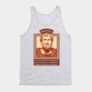 Aristotle Portrait and Quote Tank Top